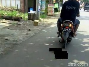 Polisi Amankan Pembonceng Motor yang Seret Kucing di Pekalongan