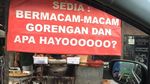Netizen Kompak Bikin Meme Spanduk Gorengan yang Jadi Viral