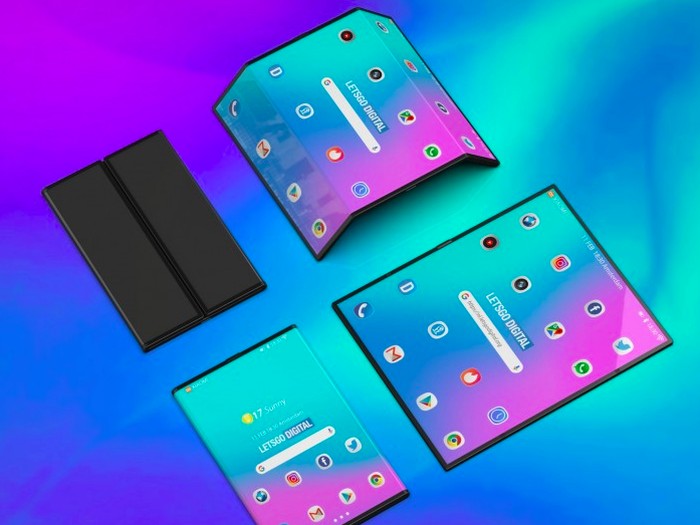 Dugaan wujud ponsel layar lipat Xiaomi. Foto: LetsGoDigital Dugaan wujud ponsel layar lipat Xiaomi. Foto: LetsGoDigital