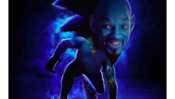 Ada pula yang memparodikannya sebagai karakter game Sonic. Foto: istimewa