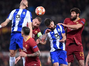 Roma vs Porto Masih Imbang Tanpa Gol di Babak Pertama