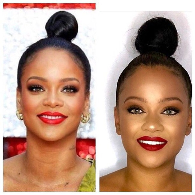 Meski tidak melilhat persamaan antara dirinya dengan Rihanna, wanita asal Prancis tersebut sudah mengetahui hal ini sejak lama. Banyak orang mengatakan pada Yna jika wajahnya mirip dengan penyanyi seksi itu. Foto: Instagram @ynasertalf