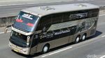 Wuss... Bus Tingkat Trans Jawa Tancap Gas 120 Km/Jam
