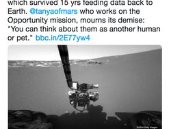 Netizen Ucap Selamat Jalan, Opportunity: Sampai Jumpa di Mars