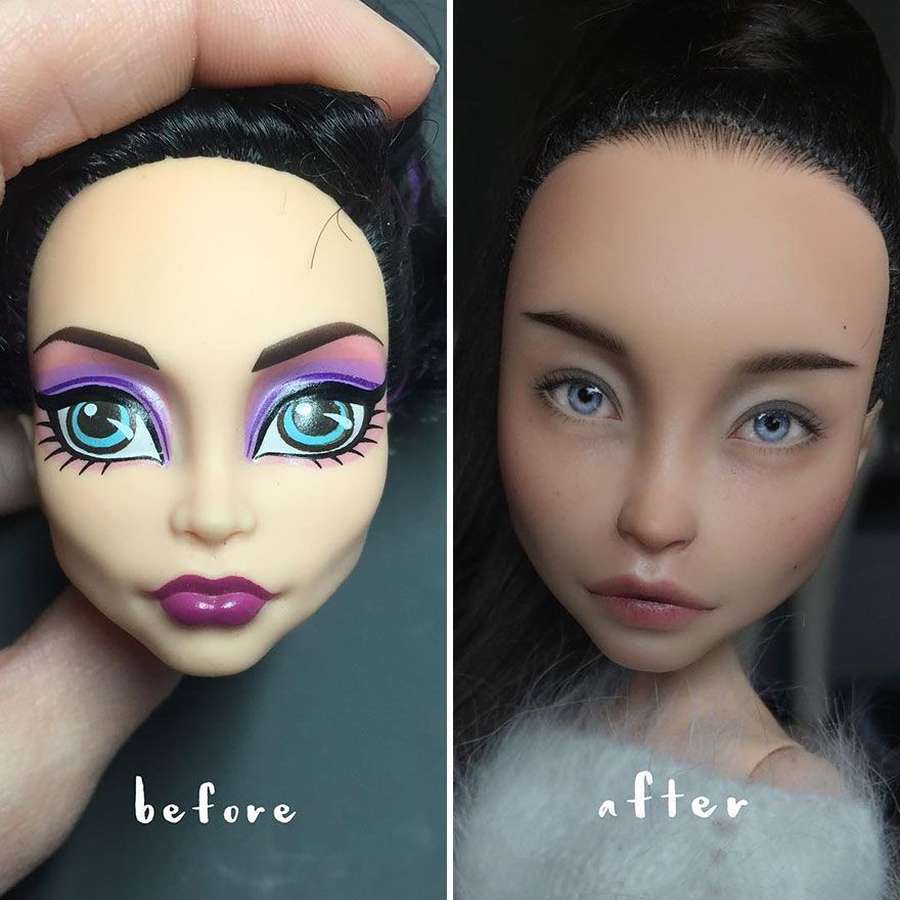 Unik Seniman Ukraina Ini Buat Boneka Tanpa Makeup