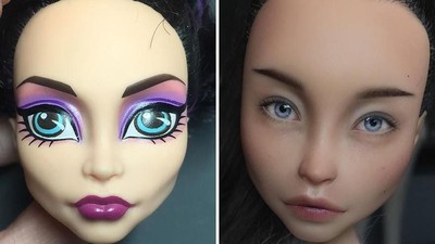 Unik! Seniman Ukraina Ini Buat Boneka Tanpa Makeup