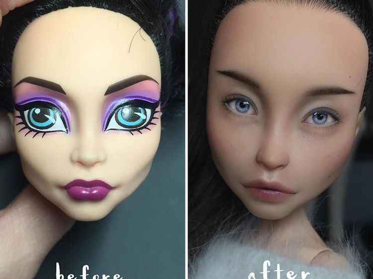 Unik! Seniman Ukraina Ini Buat Boneka Tanpa Makeup