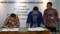 Penandatanganan nota kesepahaman (MoU) sebagai salah satu upaya sinergi antar dua BUMD.