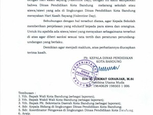 Rayakan Valentine Day, Pelajar Bandung Bakal Disanksi Sekolah