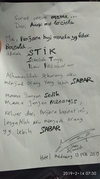 Ahmad Dhani Tulis Surat di Tahanan: Mama Jangan Sedih dan Menangis