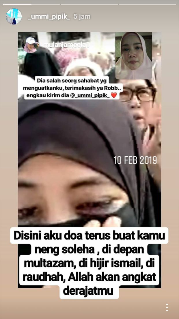 Wajah Mulan Jameela Sembab Video Call dengan Ummi Pipik