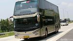 Wuss... Bus Tingkat Trans Jawa Tancap Gas 120 Km/Jam