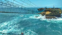Inilah Pantai Timang di Gunungkidul, DI Yogyakarta. Dahulu, pernah dijadikan lokasi syuting Running Man. Kamu sudah pernah ke sini? (Melati Raya Sihotang/dTraveler)