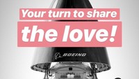 Airbus mengumumkan penghentian produksi jet penumpang kabin dua tingkatnya, A380. Sementara itu, Boeing dengan pesawat berjenis sama, 747 sedang asyik merayakan Hari Valentine (Boeing)
