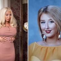 Amanda Ahola, wanita asal Finlandia yang terobsesi jadi Barbie hidup. Penampilan dulu yang masih alami sudah berbeda jauh dari yang sekarang. Berbagai sudut tubuhnya sudah di-vermak, dan hasilnya penampilan wanita 22 tahun itu terlihat ekstrem. Foto: dok. YouTube