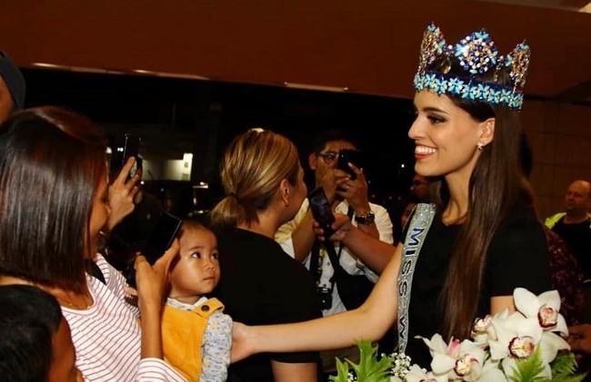 Vanessa Ponce de Leon Miss World 2018 tiba di Indonesia pada Senin (11/2/2019). Kedatangan ratu kecantikan asal Meksiko ini pun disambut hangat oleh masyarakat Indonesia di bandara Sokarno-Hatta. dok. Instagram @vanessaponcedeleon