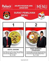 Mau Pilih Mana? Di Resto Ini Ada Soto Jokowi dan Nasgor Prabowo