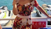 Selagi di Sanya, Provonsi Hainan, China, Vanessa Ponce menikmati suasana pesisirnya (Instagram/vanessaponcedeleon) 