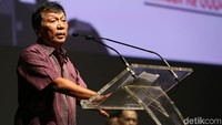 Diskusi digelar, Ballroom Djakarta Teater, Jakarta, Jumat (15/2/209).