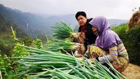 Sebelumnya, Bu Ani tampak menikmati kunjungannya ke Tawangmangu. Di sana dia jalan-jalan di kebun sayur, serta berinteraksi dengan warga setempat. Dia menyebut Tawangmangu damai dan tenteram sekali. (Instagram/@aniyudhoyono)
