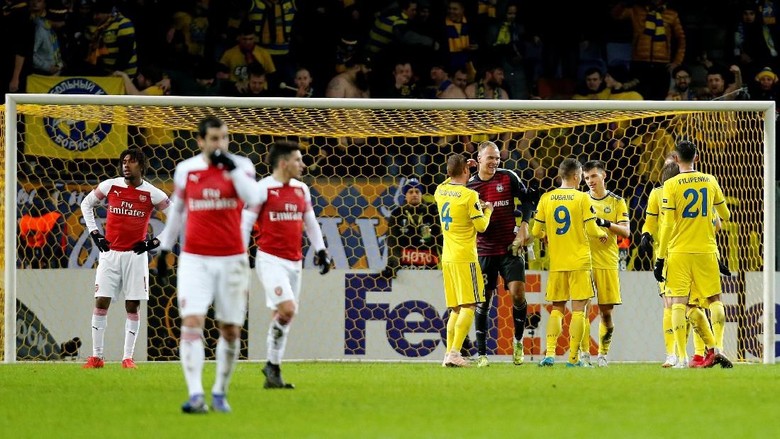 Arsenal dikalahkan Bate (Anton Vaganov/REUTERS) Arsenal dikalahkan Bate (Anton Vaganov/REUTERS)
