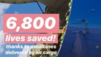 Tak berhenti di situ, insta stories Boeing. Dalam postingannya itu, Boeing juga mengungkap telah mengirimkan sejumlah obat yang mampu menyelamatkan 6.800 orang (Boeing)