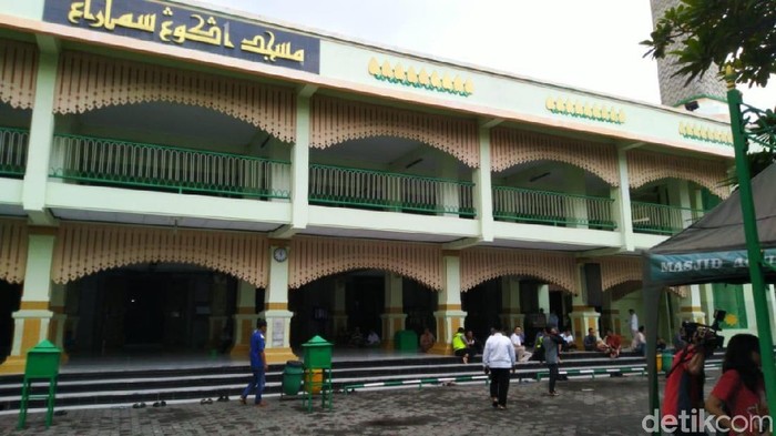 Masjid Agung Kauman Semarang jelang kedatangan Prabowo, Jumat (15/2/2019).