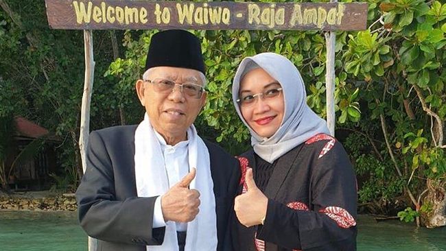 Momen Manis Kebersamaan Ma'ruf Amin dengan Istri Tercinta