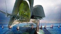Turbin akan digerakkan oleh arus laut untuk memenuhi kebutuhan listrik. Istimewa/Dok. Inhabitat.