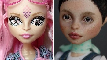 Aku tidak suka ketika wajah dari boneka terlihat begitu ideal dan simetris secara sempurna, membuatnya terlihat tidak hidup. ungkap Olga. Foto: Instagram/Olga Kamenetskaha