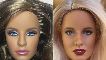 Boneka-boneka Barbie ini terlihan menjadi lebih cantik dan jauh berbeda dari bentuk aslinya. Foto: Instagram/Olga Kamenetskaha