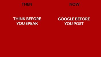 Mencari tahu lewat Google ketika akan memposting sesuatu di medsos. Foto: Ajit Johnson via Bored Panda