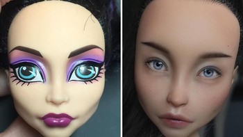 Setelah itu  ia ubah menjadi lebih baru dengan sentuhan gaya makeup khas Olga. Foto: Instagram/Olga Kamenetskaha