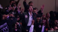 Begini antusias para pendukung Jokowi di arena debat.