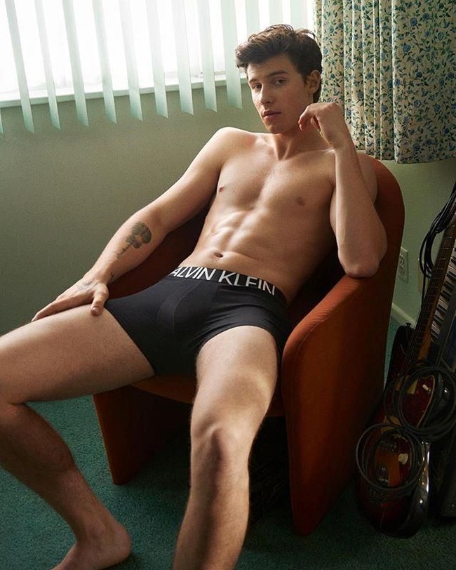 Shawn Mendes bukan satu-satunya selebriti pria yang digilai wanita saat menjadi bintang Calvin Klein. Justin Bieber sampai Mark Wahlberg pun pernah didapuk menjadi ambassador Calvin Klein. Foto: Twitter
