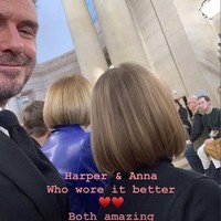 David pun tak memungkiri anaknya mirip dengan Anna. Di Instagram Stories, David bertanya kepada netizen. Siapa lebih baik? Anna atau Harper? (Foto: Instagram)