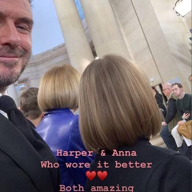 David pun tak memungkiri anaknya mirip dengan Anna. Di Instagram Stories, David bertanya kepada netizen. Siapa lebih baik? Anna atau Harper? (Foto: Instagram)
