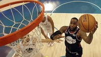 Tim LeBron James bertanding dengan tim Giannis di Spectrum Center, Charlotte, Minggu (17/2/2019) malam waktu setempat. Streeter Lecka/Getty Images.
