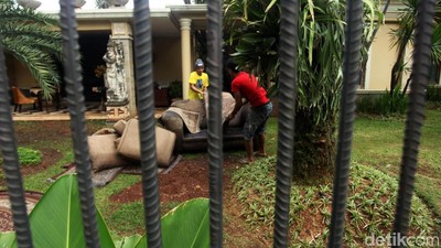Suasana di Rumah Ketua DPR Pasca Kebakaran