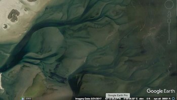 Saluran gelombang bawah air di laut Wadden di Denmark. Foto: boredpanda