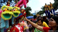 Begini suasana Festival Pecinan 2019 yang digelar di kawasan Glodok, Jakarta, Selasa (19/2/2019).