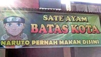 Sate ayam yang satu ini katanya sih udah pernah disinggahi Naruto. Naruto yang mana ya kira-kira? Foto: pulsk.com  