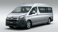 Sedangkan untuk varian long memiliki panjang 5,915mm, lebar 1,950mm, tinggi 2,280mm, dan wheelbase 3,860mm. Ukuran tersebut memungkin minibus ini menampung 17 penumpang sebagai kendaraan komersial penumpang. Foto: Dok. Toyota