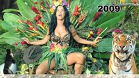 Seorang wanita asal Thailand bernama Benjaphorn Chetsadakan menjadi viral karena aksi lucunya meniru penampilan selebritis. Dok. Instagram/framsook_lek_lek