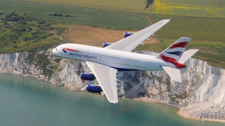 Pesawat A380 di British Airways