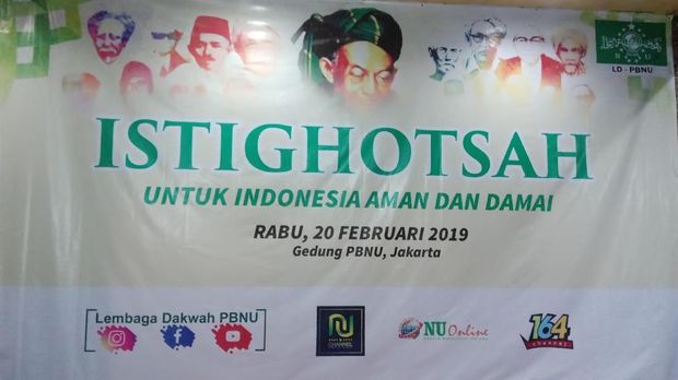 PBNU menggelar istigasah untuk mendoarkan Pilpres 2019 berjalan aman dan damai.