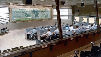 Suasana Mercury Control Center di Cape Canaveral oada Mei 1961, dalam masa misi Gemini. Foto: NASA