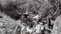 Tim butuh waktu 9 jam untuk menempuh jarak 9.843 meter terakhir, berjuang melawan angin kencang dan suhu beku (Paul Latham/Sightsavers/BBC)