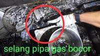 Pemicu ledakan dari selang pipa gas yang bocor. Foto: dok.istimewa