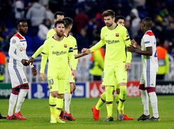 Barcelona akan gantian menjamu Lyon di Camp Nou pada pertandingan leg kedua pada 13 Maret. Foto: Emmanuel Foudrot/Reuters